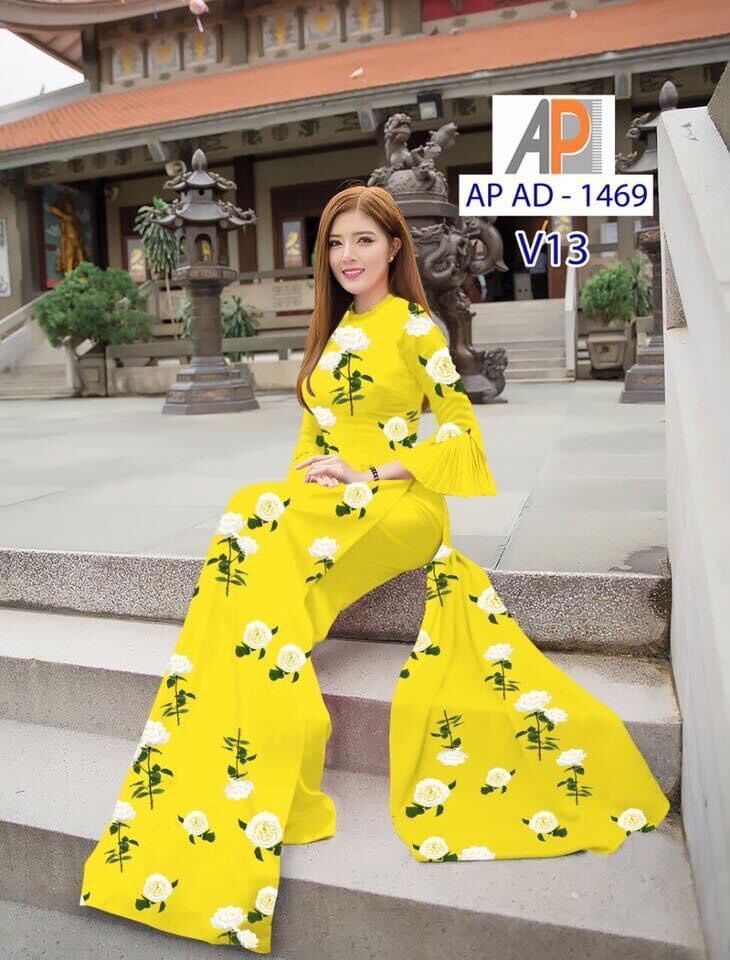 Vải áo dài in hoa hồng trắng