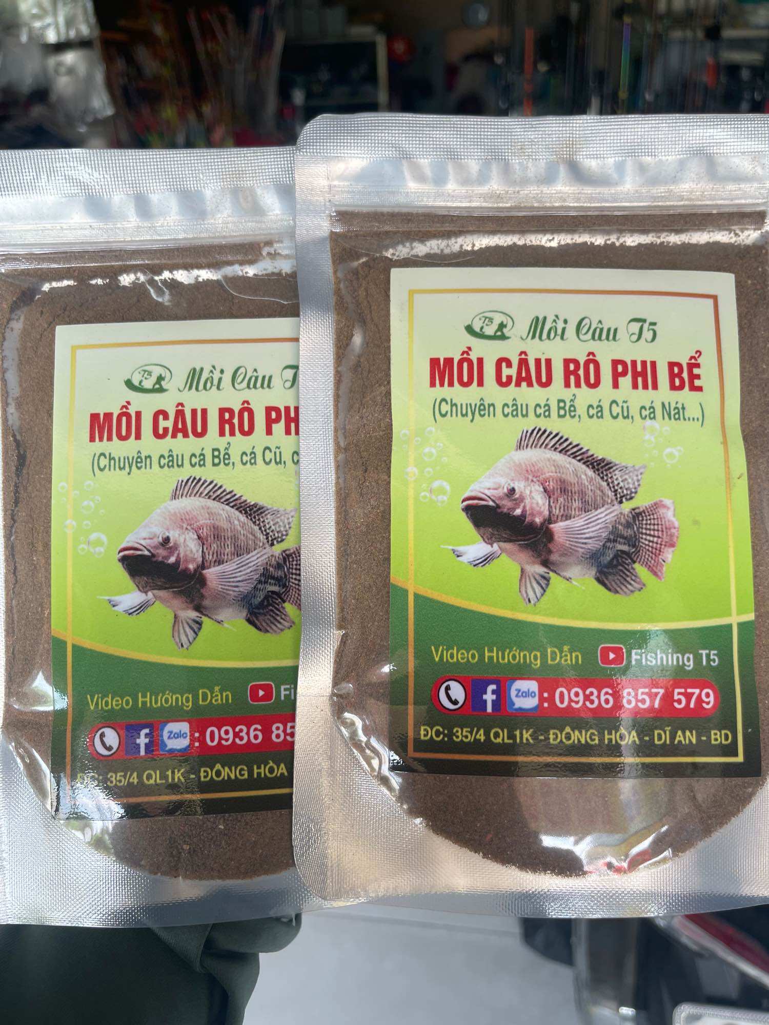 Combo 2 gói mồi cám câu cá Rô Phi Bể( chuyên câu cá bể cá cũ )