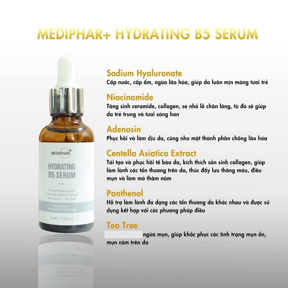 [CHÍNH HÃNG] Serum cấp ẩm, phục hồi da Mediphar Hydrating B5