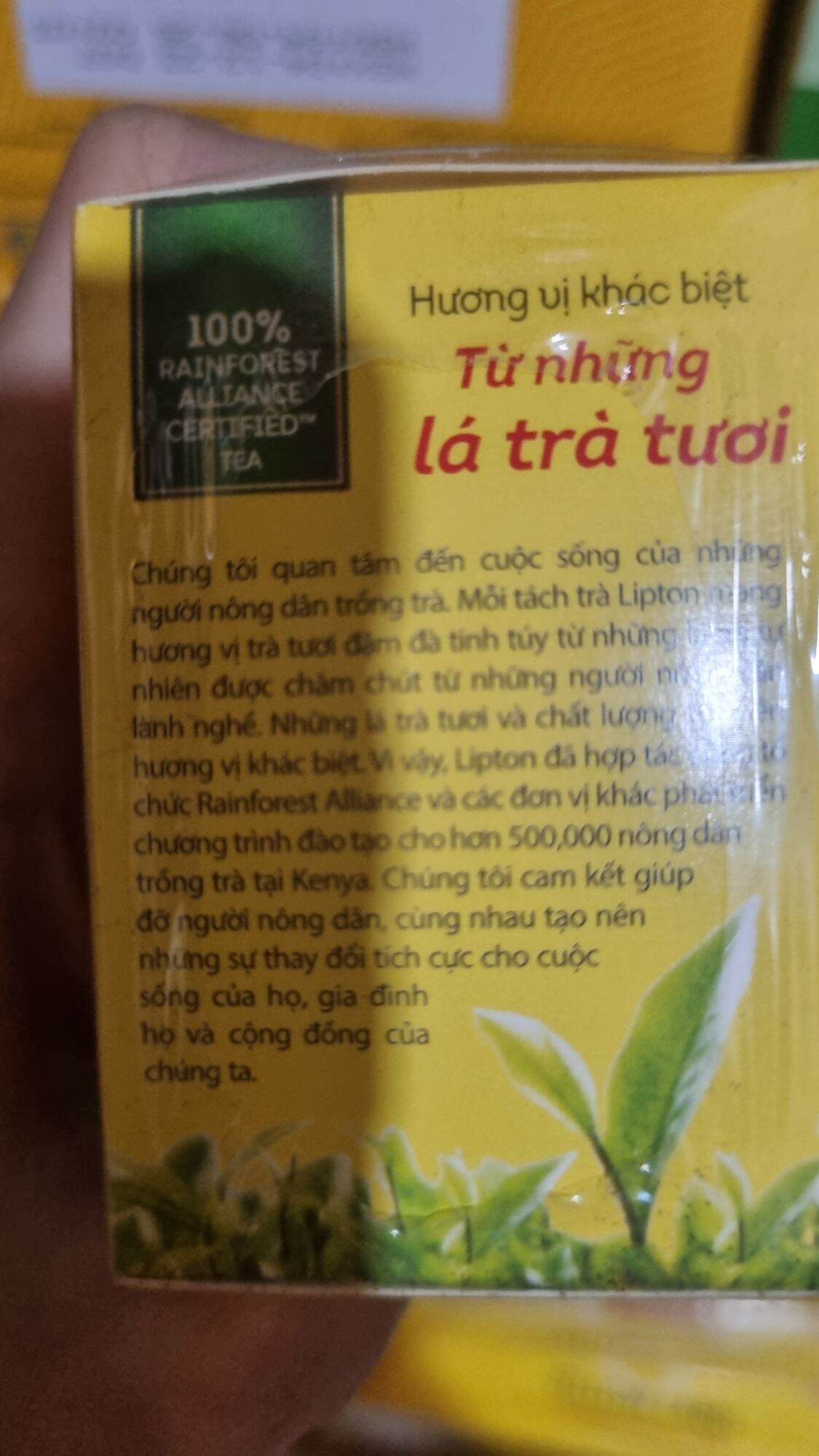 Trà Lipton nhãn vàng túi lọc 25 gói x 2g