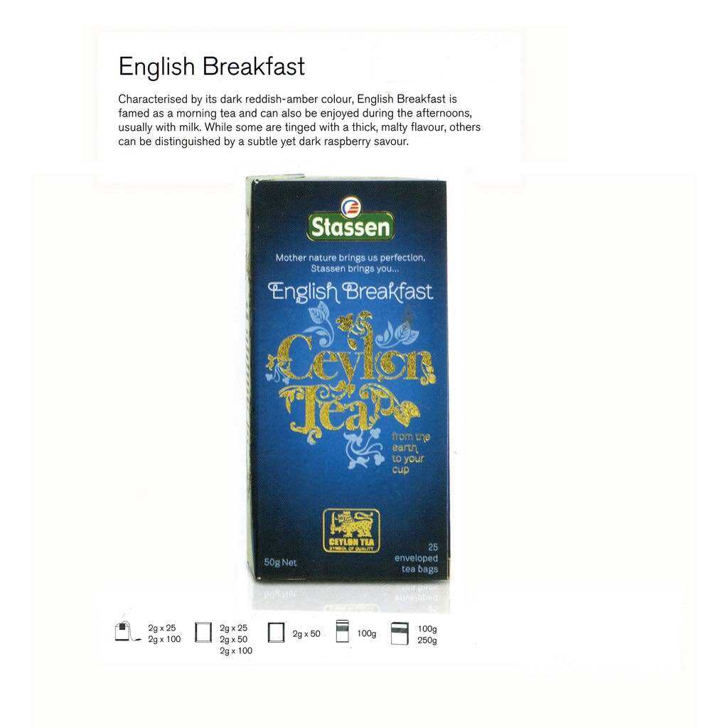Trà Đen Buổi Sáng  1 hộp - 25 túi  Stassen English Breakfast Tea