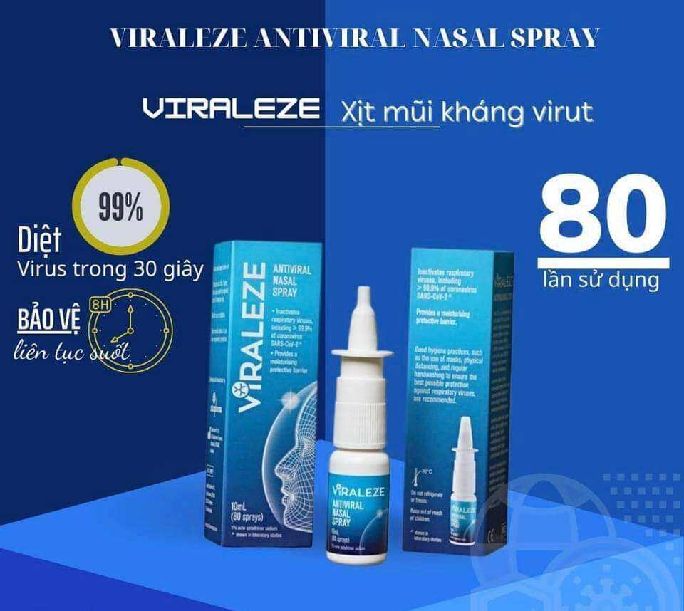 Viraleze - Bình xịt kháng covid nhập khẩu