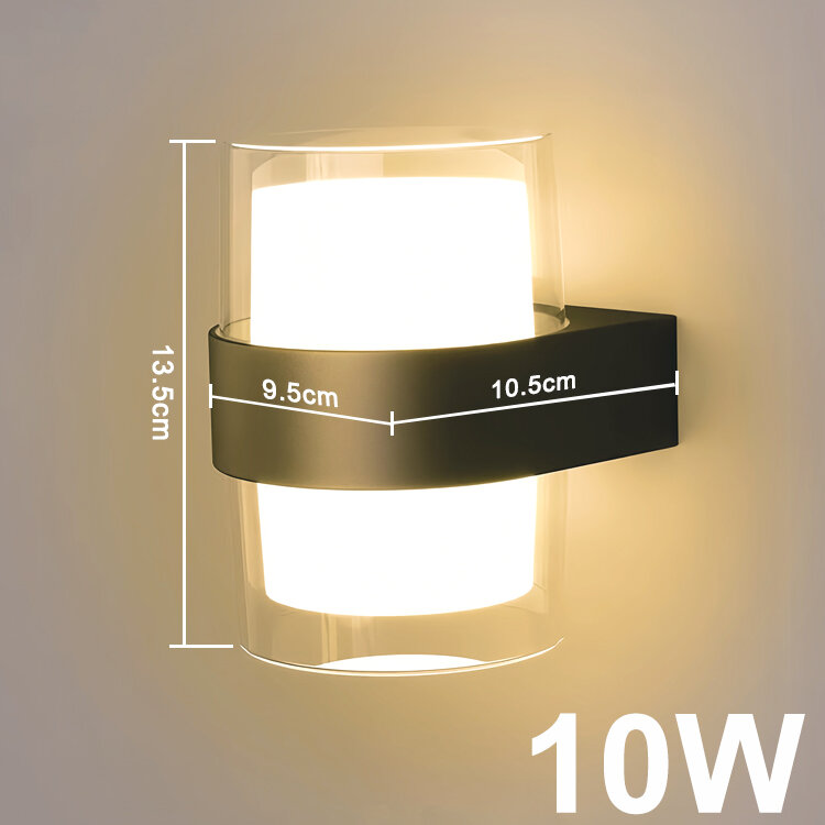 Đèn LED Chống Nước Ngoài Trời Đèn Tường Ngoài Trời 10W AC85-265V Đèn Hiên Trong Nhà Để Trang Trí Phòng Đầu Giường Lối Đi Sân Vườn Chiếu Sáng Sân Vườn