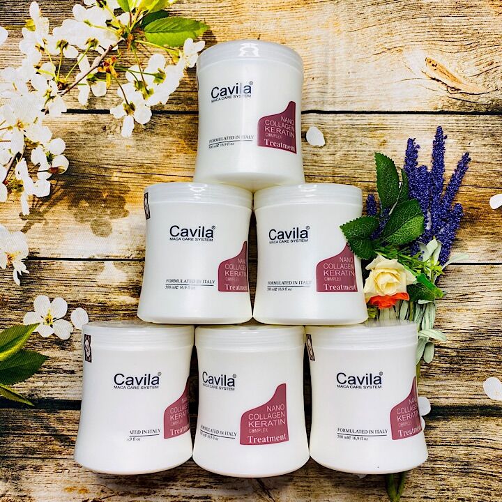 Hấp dầu siêu mượt, siêu phục hồi tóc cavila collagen macca