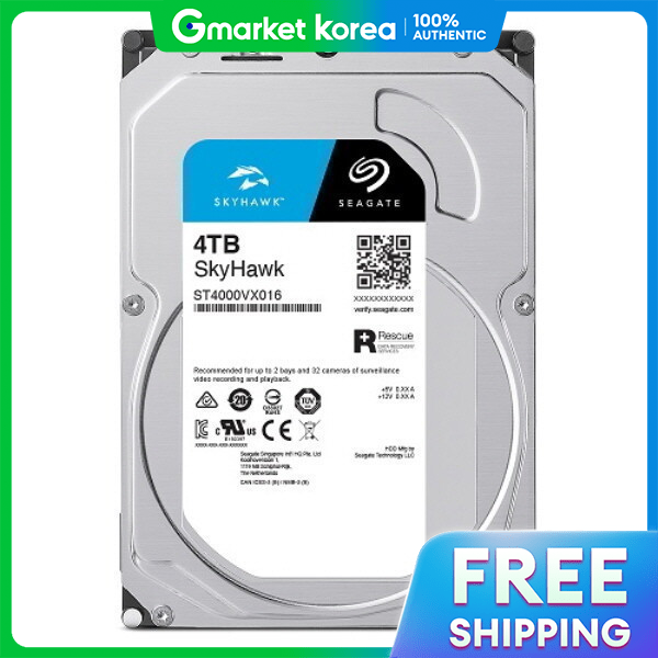 Seagate | Seagate Skyhawk Hdd (for Cctv) 4Tb St4000Vx016 (3.5-Inch Hdd / Sata3 / 5400Rpm / 256Mb) Giá 7,156,500 Đồng*Miễn phí vận chuyển
