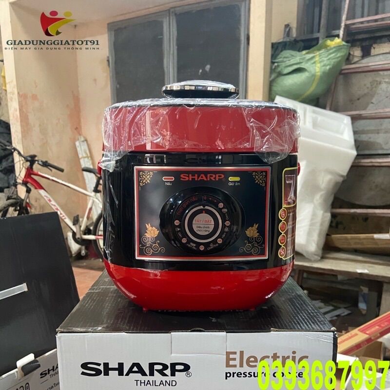 🍇nồi áp suất sharp ks-132 dung tích 3,2l nhỏ nhắn bảo hành 12 tháng