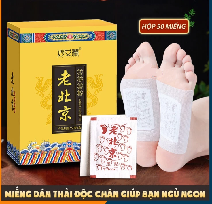 Hộp 50 Miếng Dán Thải Độc Chân Ngải Cứu Bắc Kinh