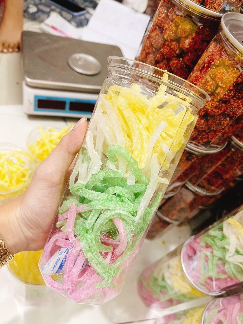 Mứt dừa mix 4 tầng
