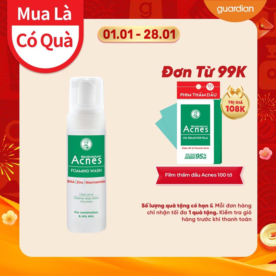 Dung Dịch Tạo Bọt Ngăn Ngừa Mụn Foaming Wash Acnes 150Ml