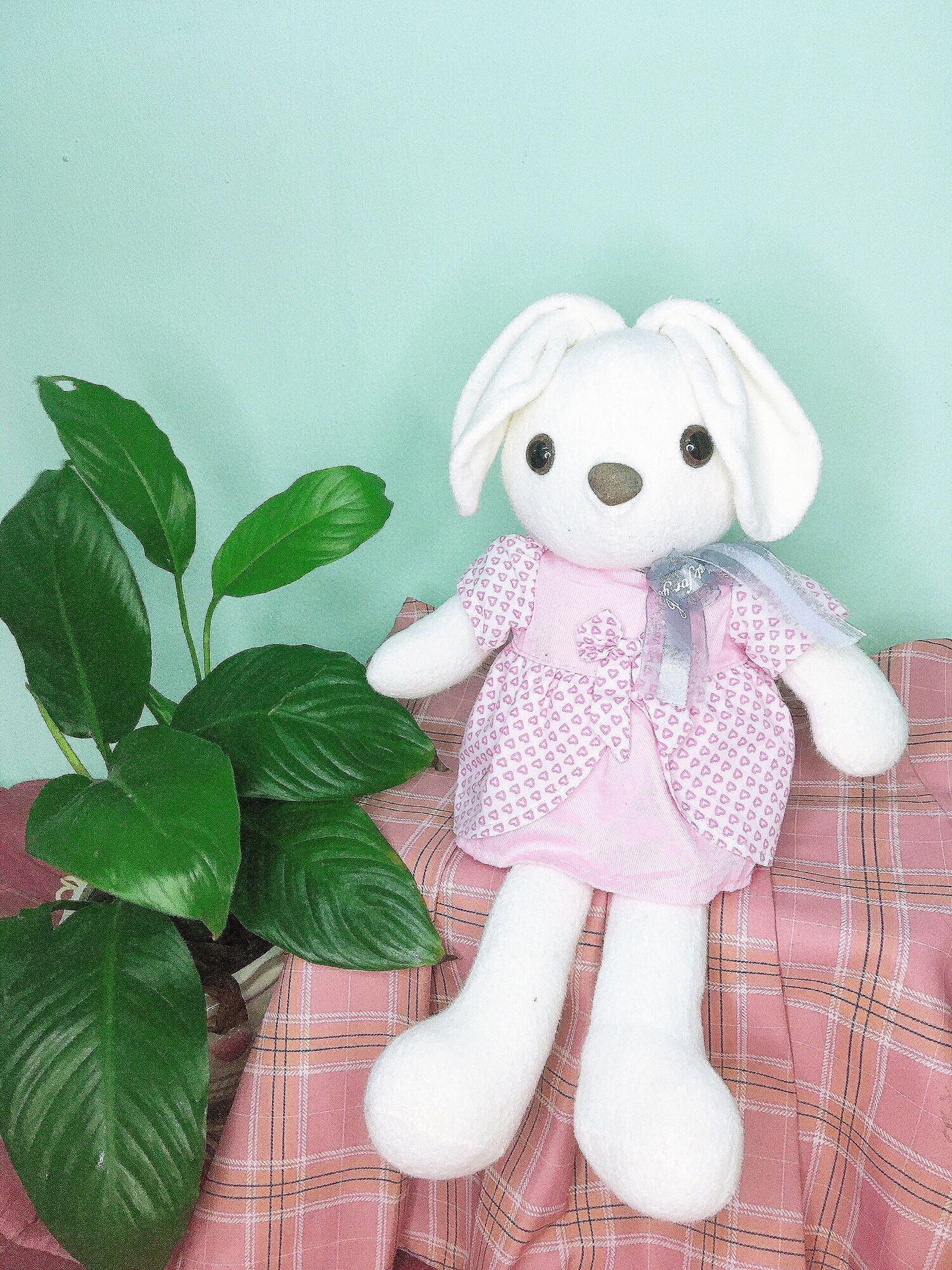 Gấu bông thỏ trắng cute 35cm