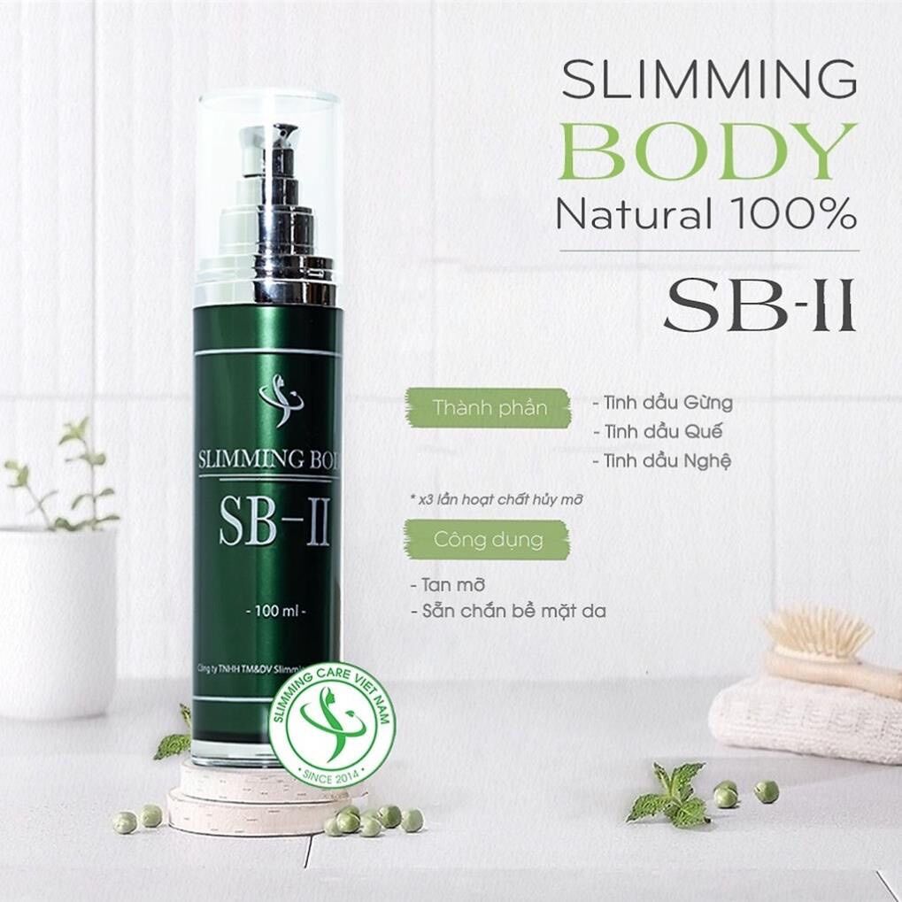 Tinh dầu ủ nóng tan mỡ slimming body sb ii, tan mỡ, giảm eo body hiệu qủa