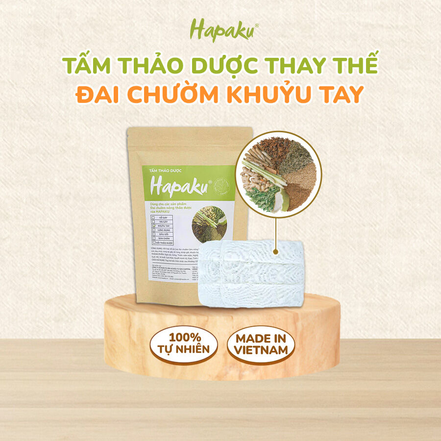 MUA KÈM Tấm thảo dược thay thế cho Đai chườm khuỷu tay HAPAKU Làm nóng bằng điện
