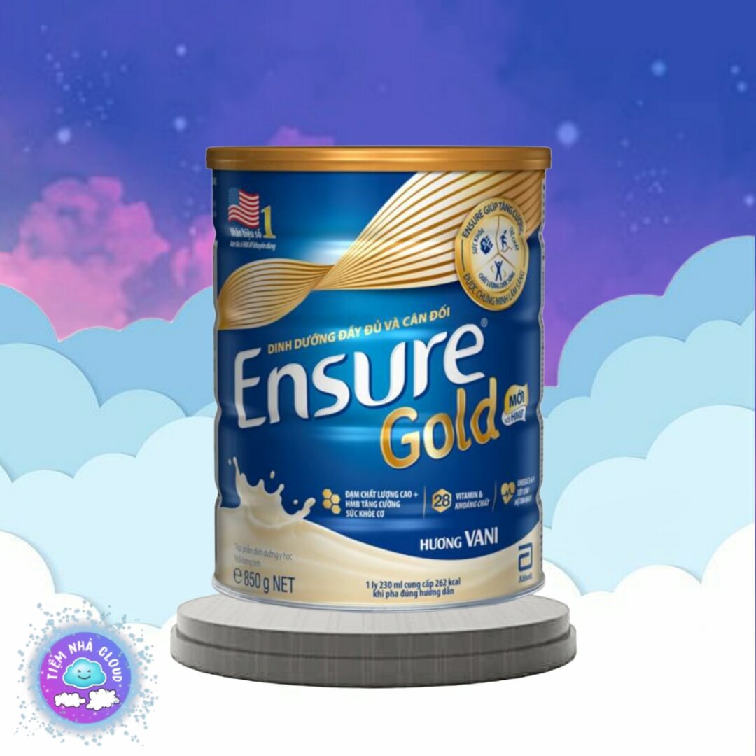 Sữa bột Ensure Gold vani 850g date tháng 6