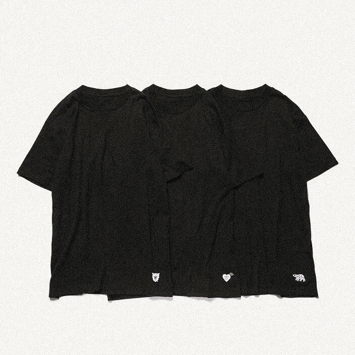 Áo phông áo mặc trong tay ngắn logo chú gấu đáng yêu hình người vượn t-shirt jess human made 21ss