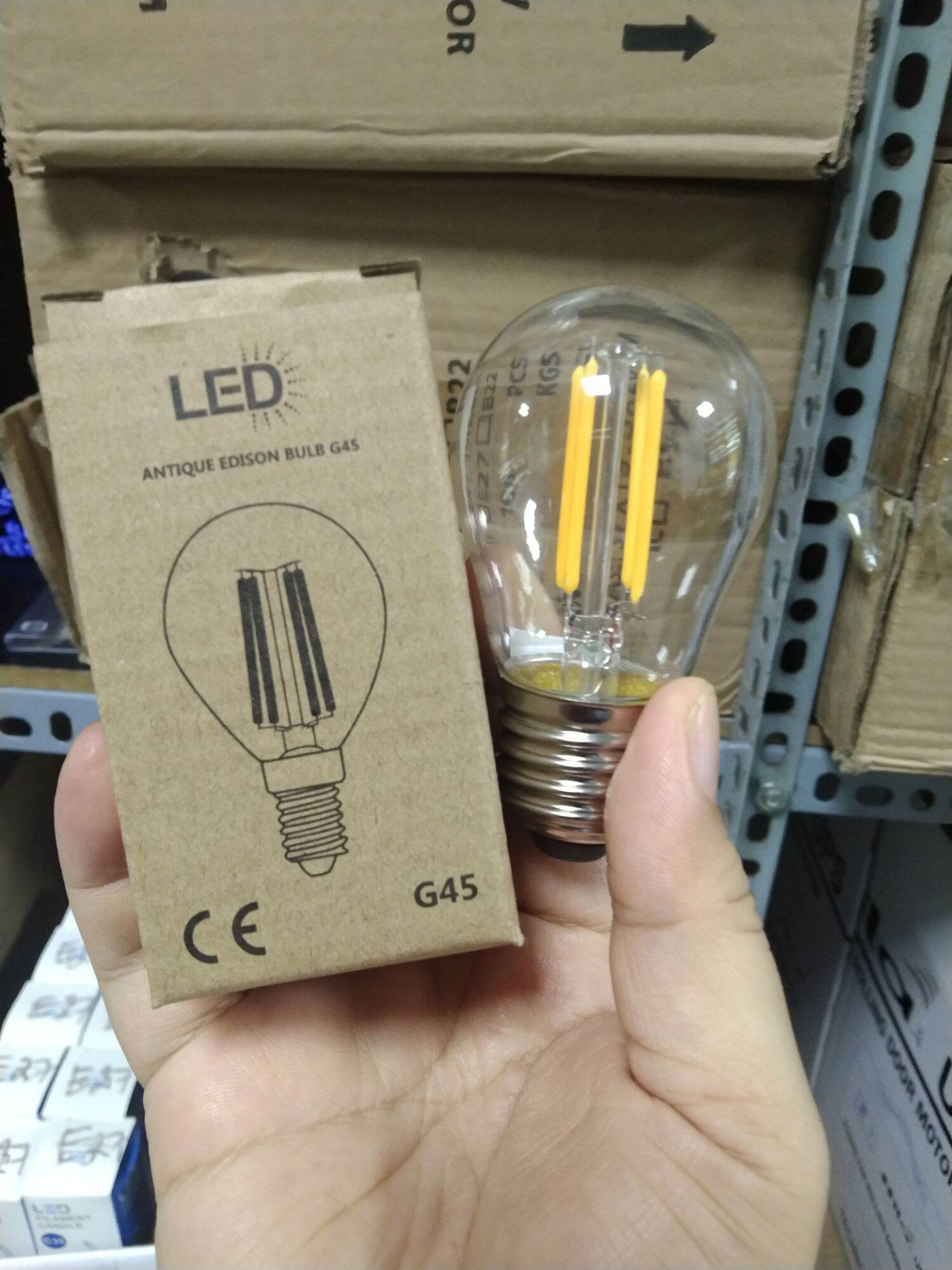 Bóng đèn led edison g45 đèn dây tóc, ánh sáng vàng loại tốt