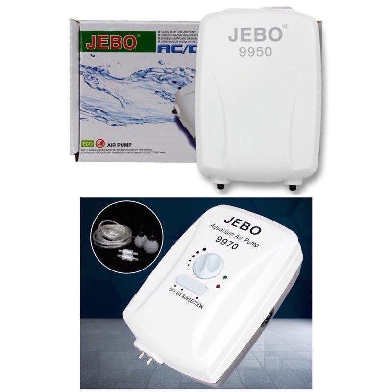 Máy sủi khí oxi sạc điện jebo 9950 , 9970 , máy sục khí oxi tích điện