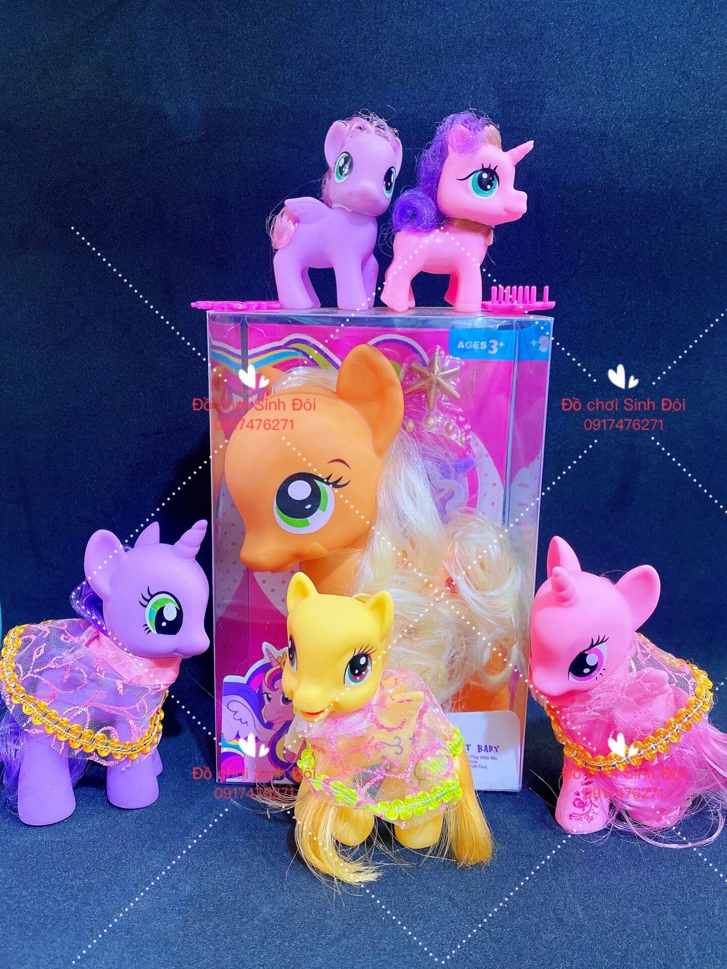 Mô hình ngựa pony - combo 6 con