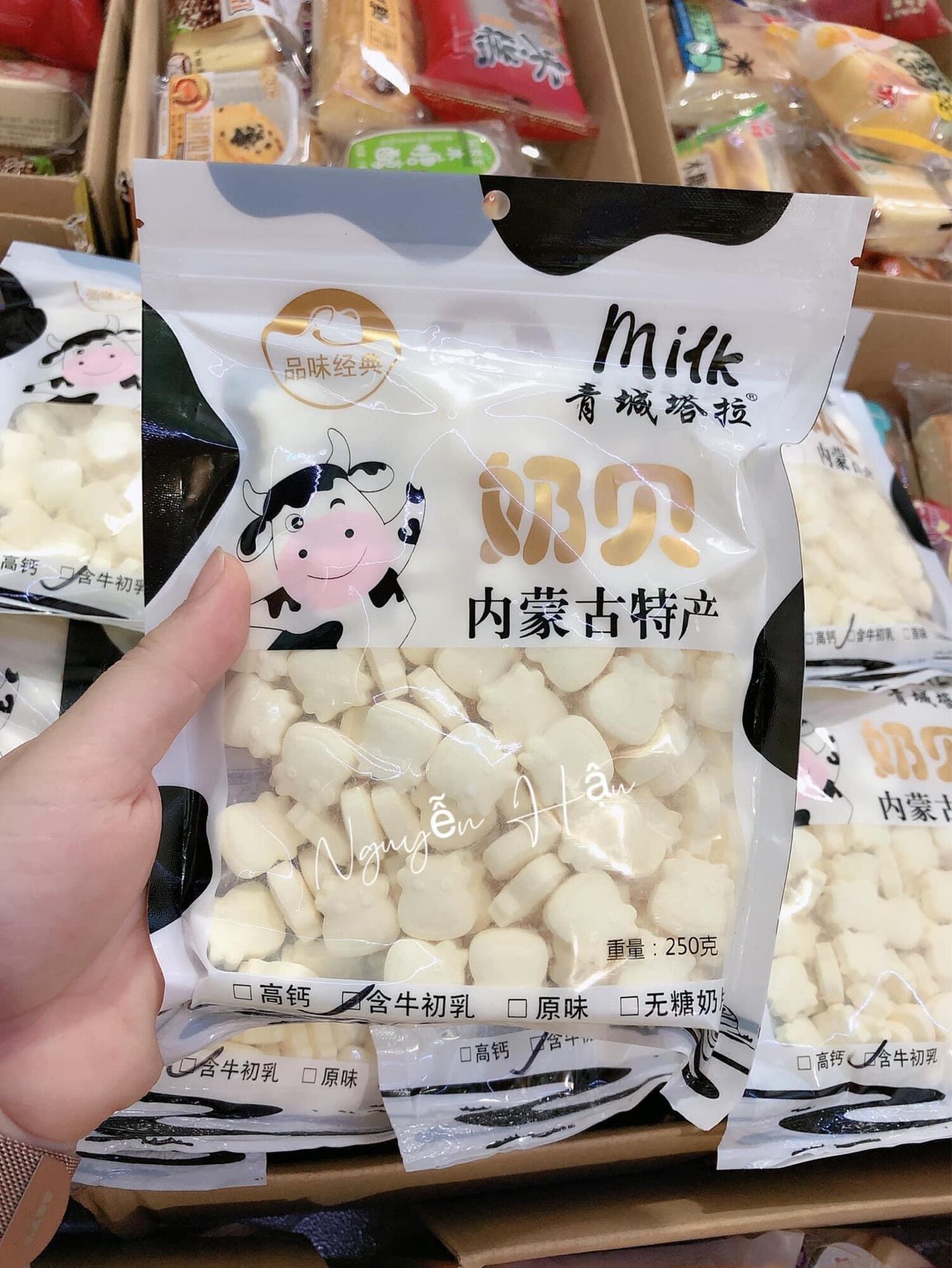 Kẹo sữa bò non viên nén 250g bịch 100 viên
