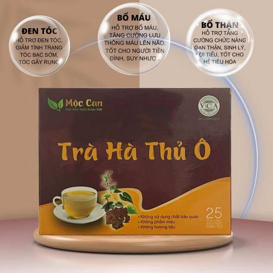 Combo 3 hộp Trà cao hà thủ ô Mộc Can xanh tóc đỏ da