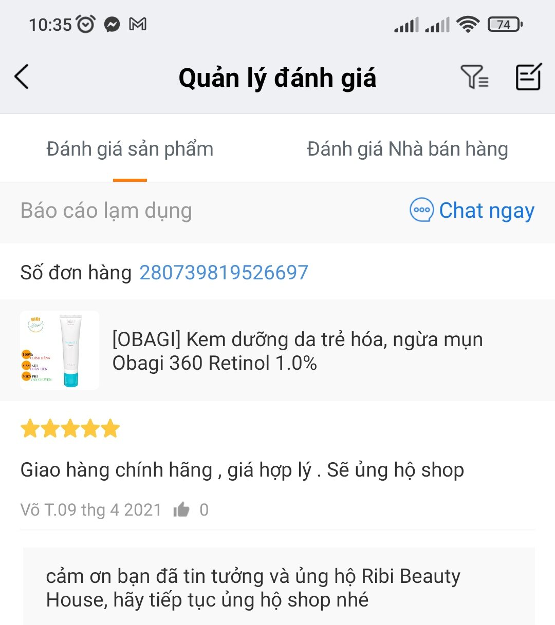 [Hàng công ty]Kem chống lão hóa Obagi's 360 Retinol 0.5%-28g