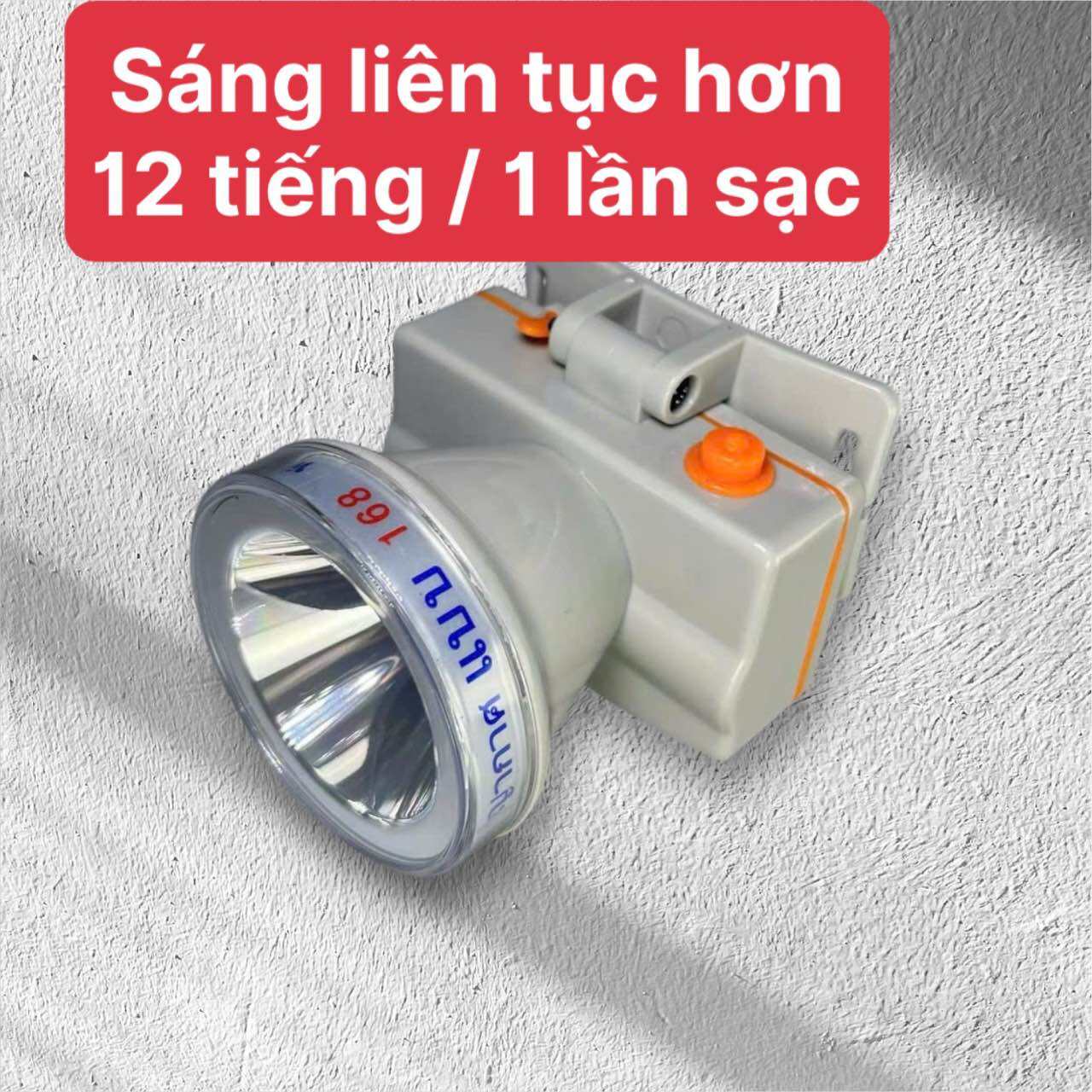 Đèn pin đội đầu thái lan, chống nước, nhỏ gọn, cam kết sáng liên tục trên 12h cho 1 lần sạc