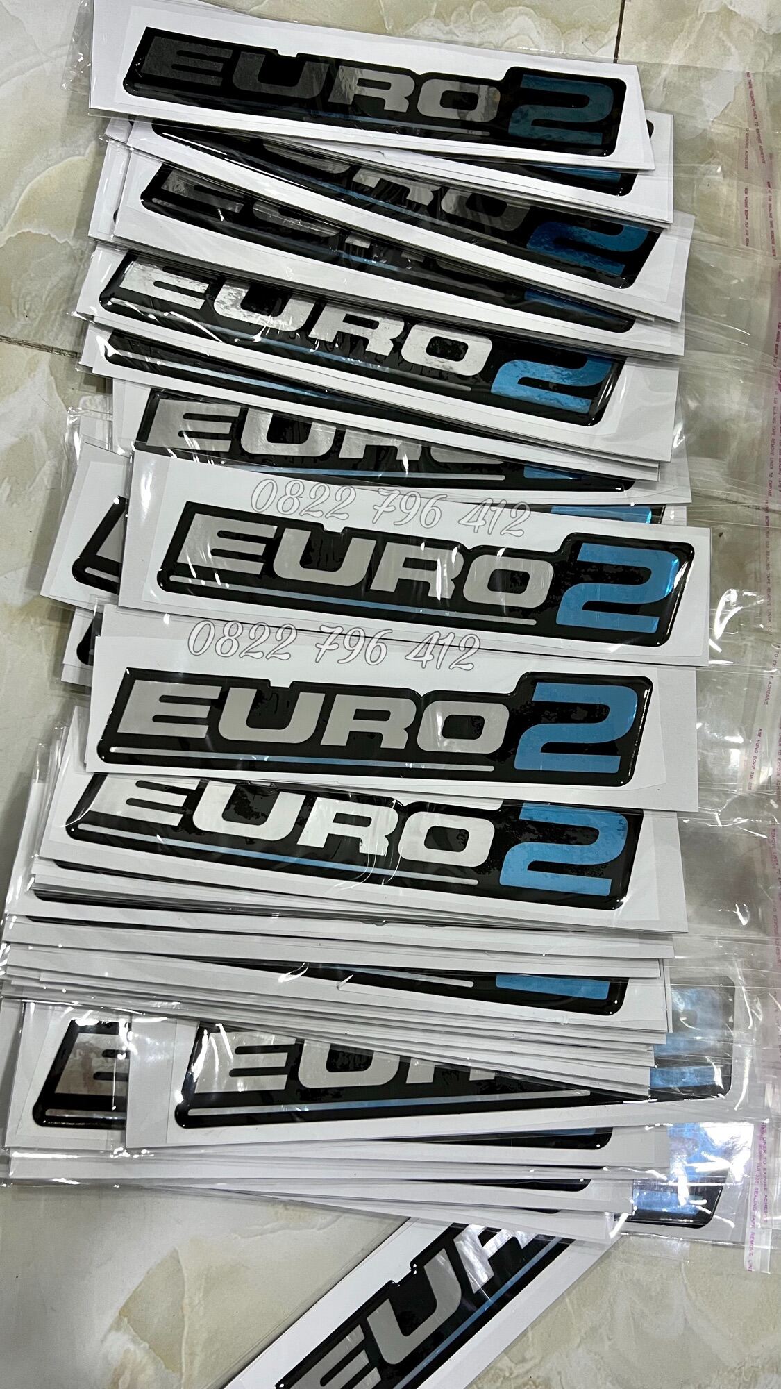 Tem chữ nổi euro2 dán xe tải chiến thắng, xe hino. tem chữ nổi euro 2 - ảnh sản phẩm 1