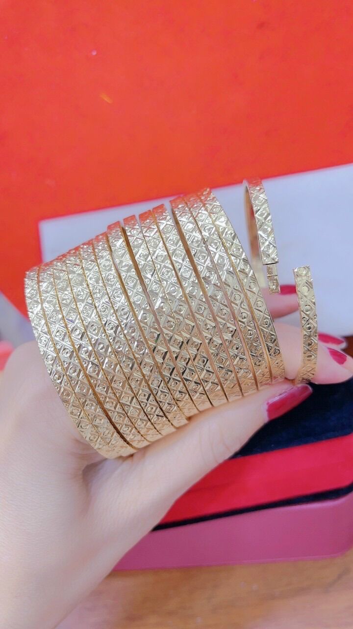 Vòng ximen cao cấp mạ vàng 18k bộ 7 chiếc khoá lưỡi gài mẫu mới về