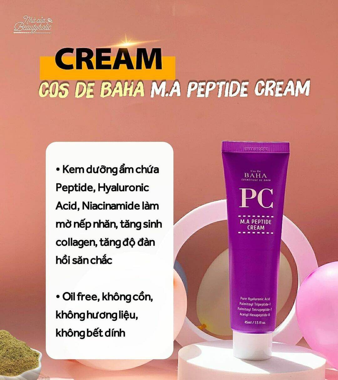 [Nhacuabeautyholic] Kem dưỡng COS DE BAHA MA PEPTIDE CREAM