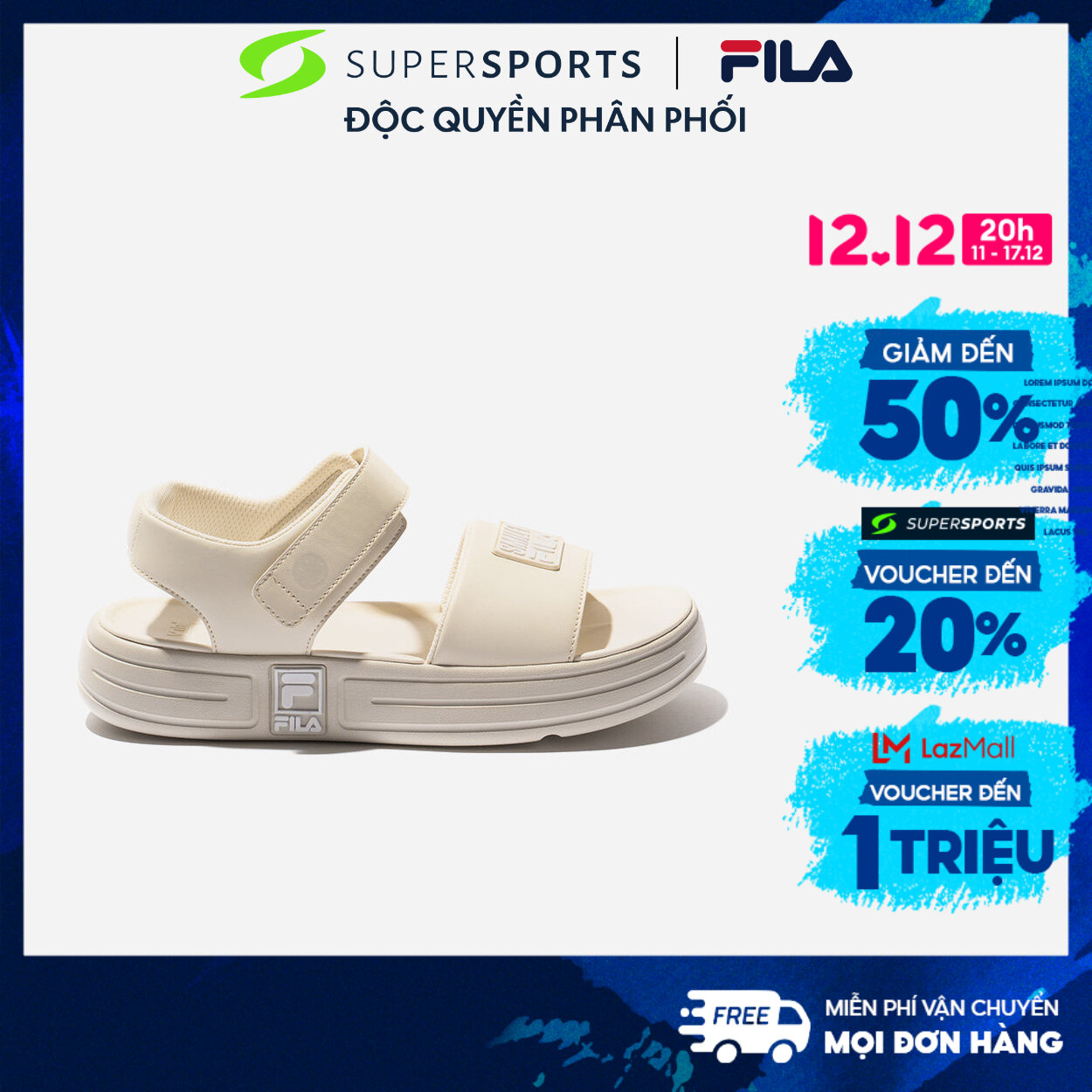 FILA Giày sandal unisex Funky Tennis 1998 Sd X Smiley 1SM02583F-920