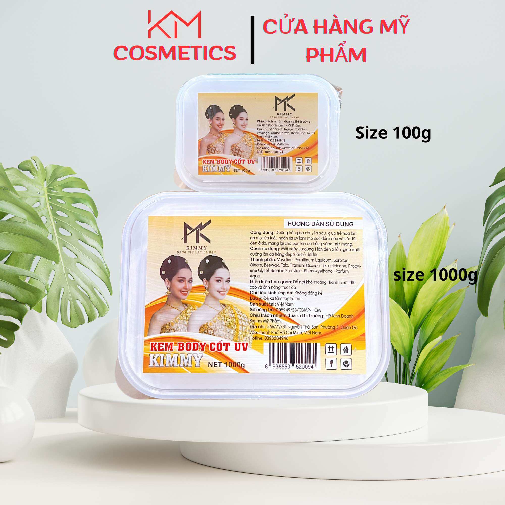 [HCM]Lẻ hộp 100g kem body cốt uv kimmy