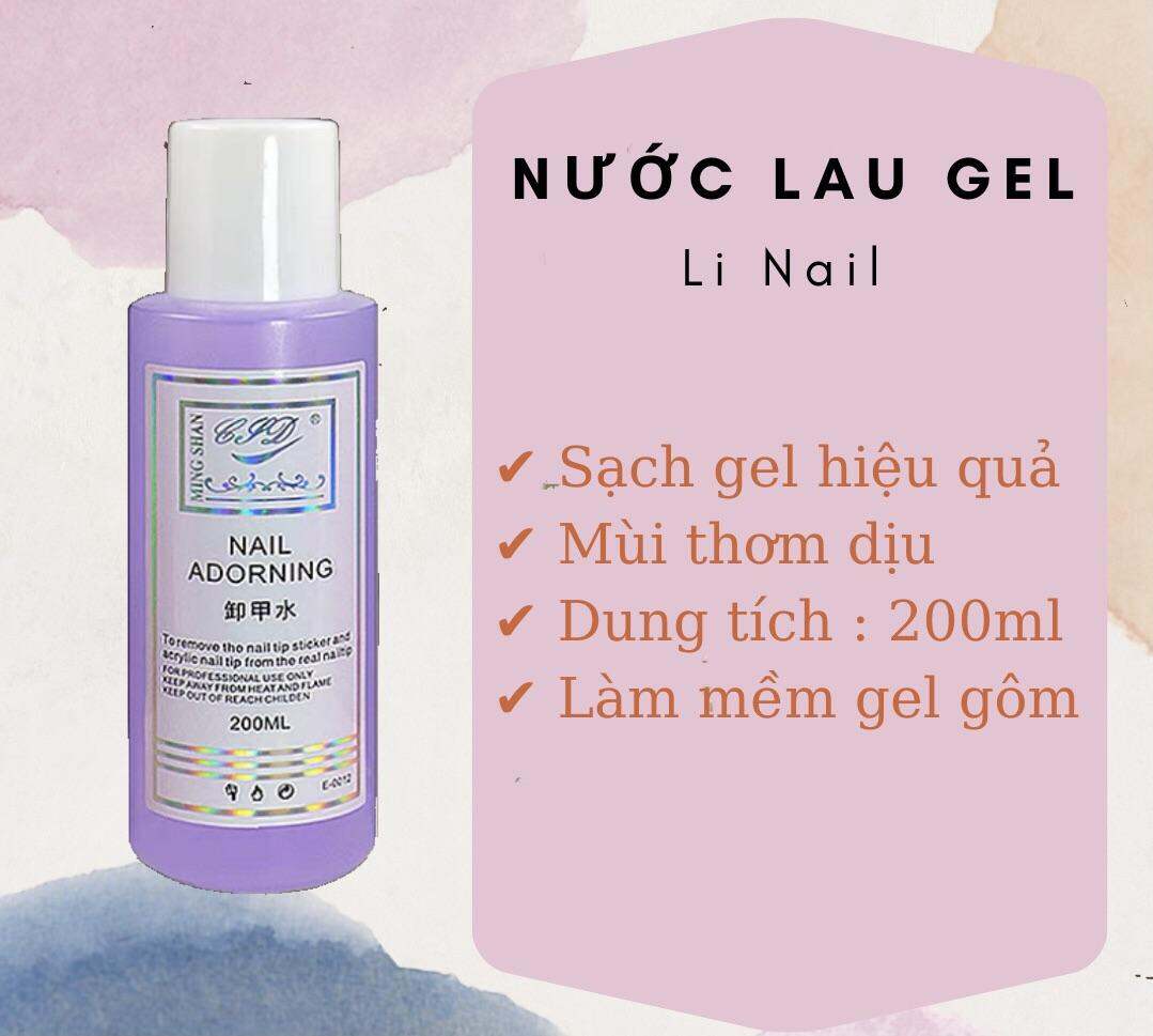 Nước lau gel Li-Nail - cồn lau gel có mùi thơm cho dân làm móng chuyên nghiệp