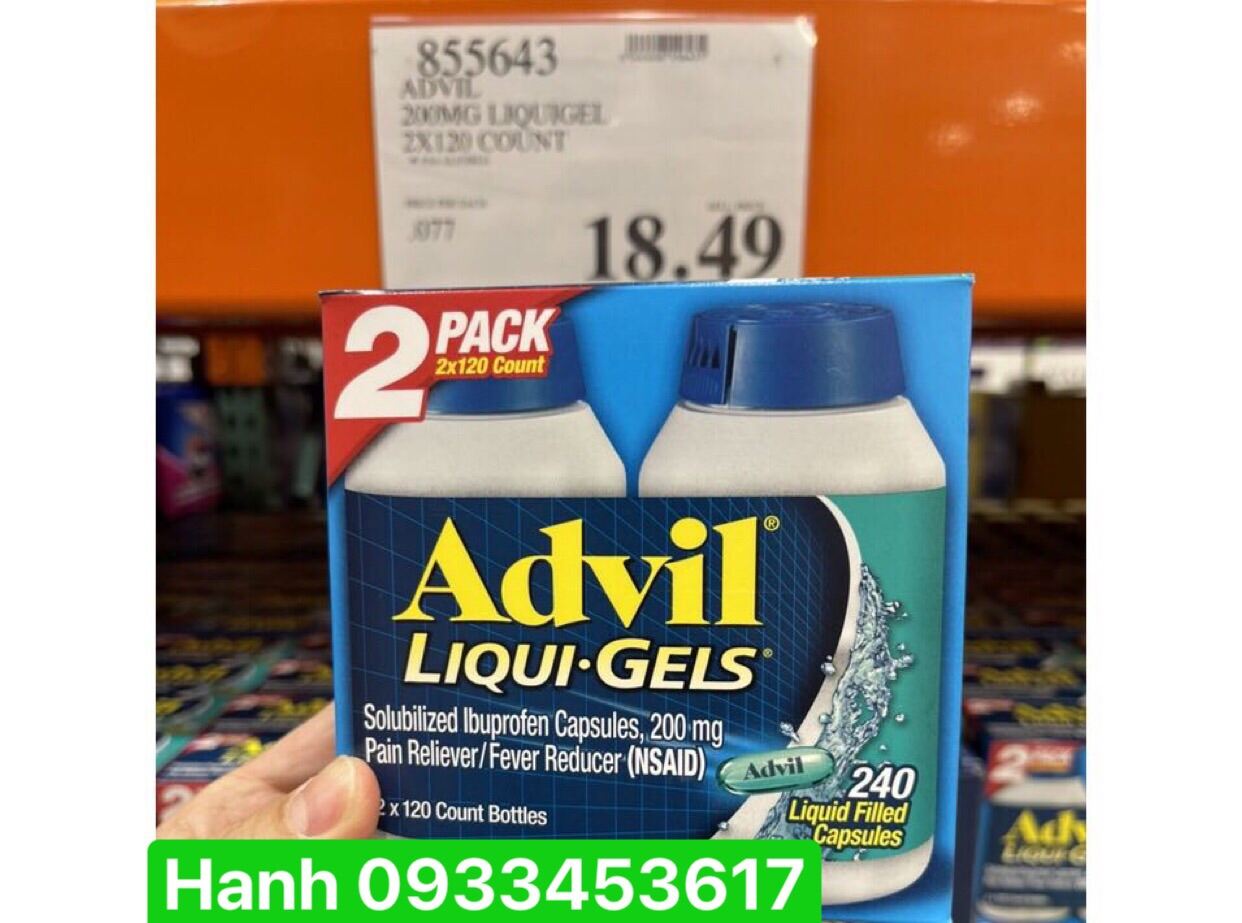 (Hàng Mỹ) advil 240 viên gel