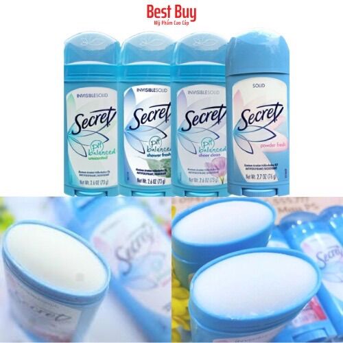 Lăn khử mùi Secret Powder Fresh chính hãng Mỹ 73g, lăn dạng sáp dành cho nữ