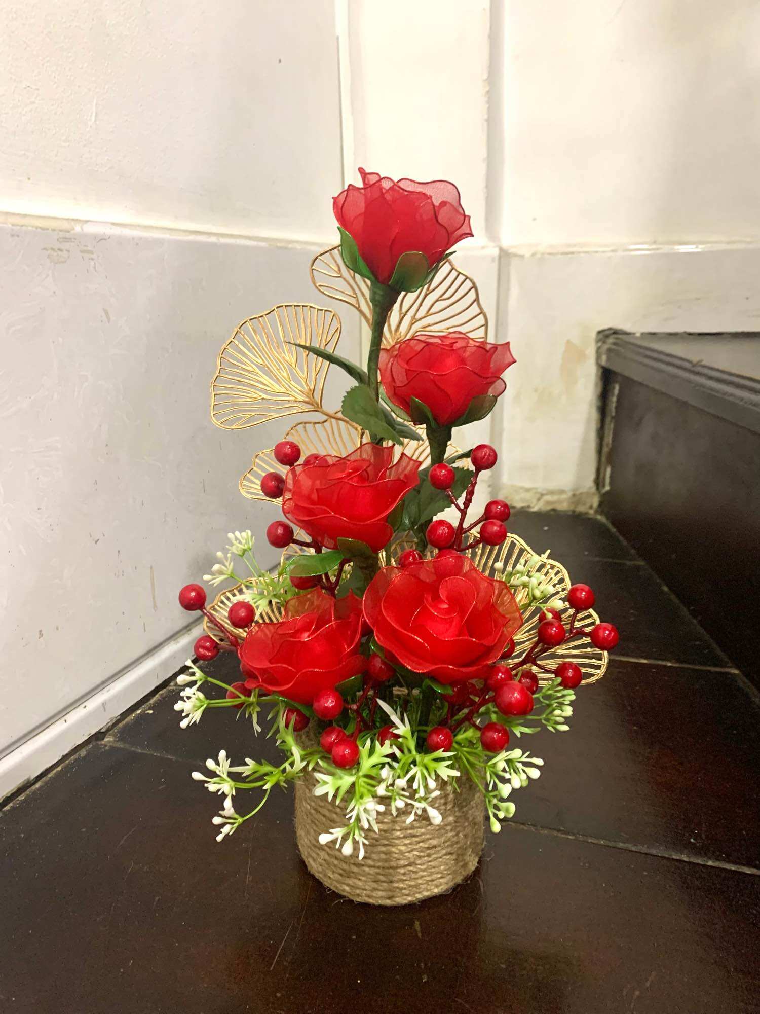 Chậu hoa voan để bàn 35cm