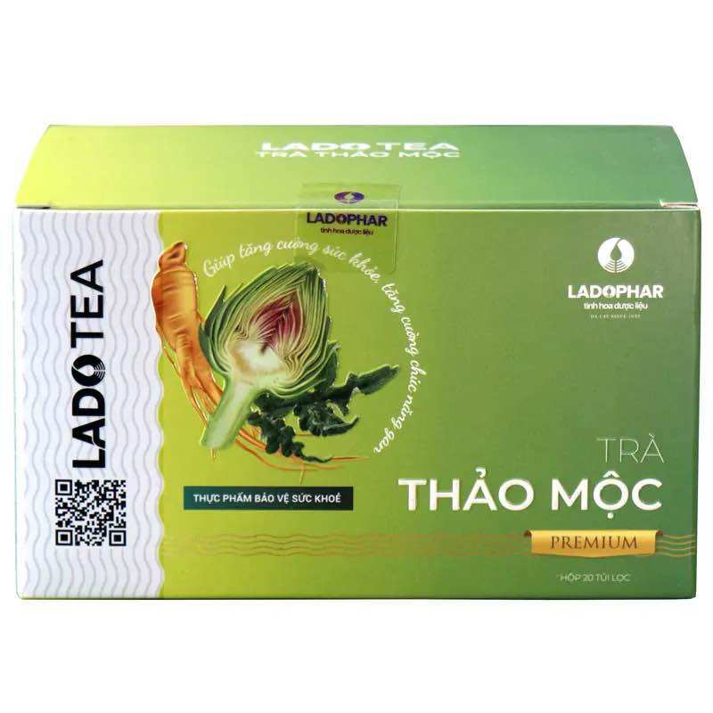 Trà Thảo Mộc Premium Ladophar (Hộp 20 gói) giúp hỗ trợ mát gan, thanh lọc cơ thể và tăng cường chức năng gan.