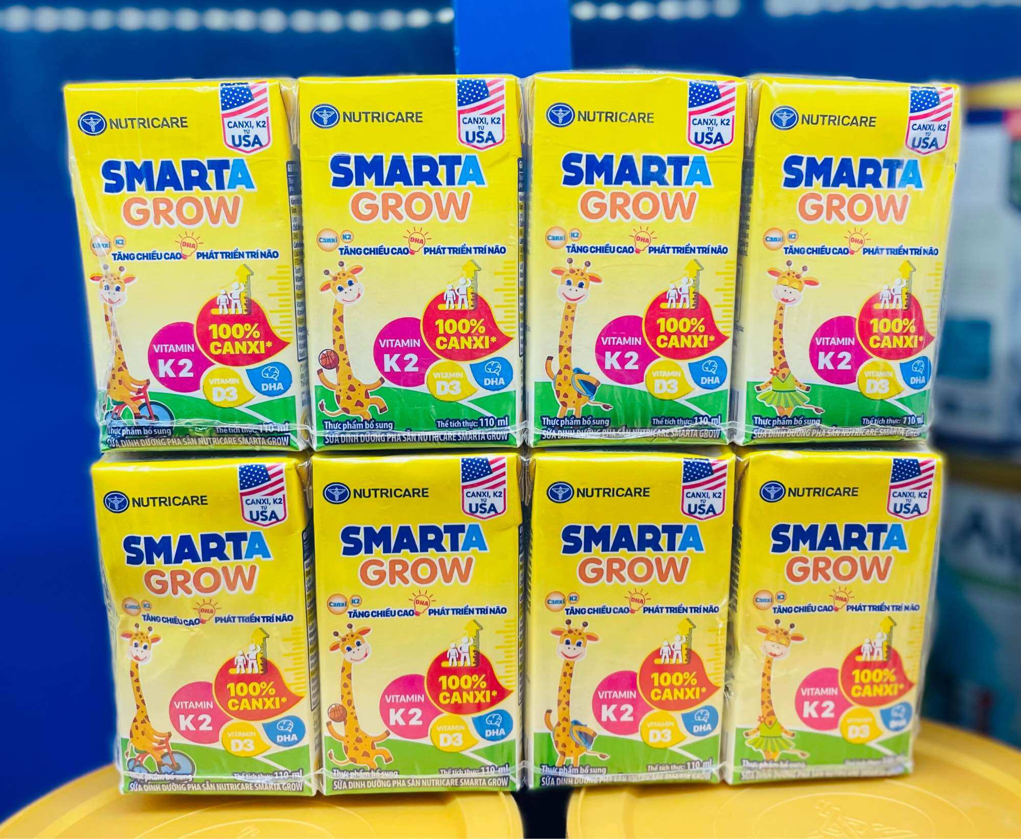 Thùng sữa bột pha sẵn smarta grow 110ml
