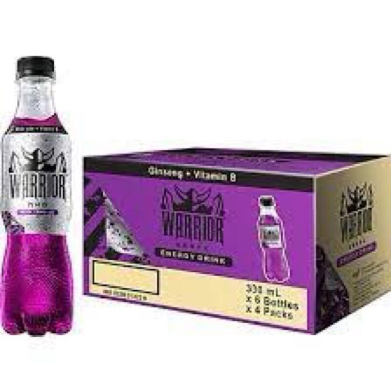 Thùng 24 Chai nước tăng lực Warrior nho chai 330 ml