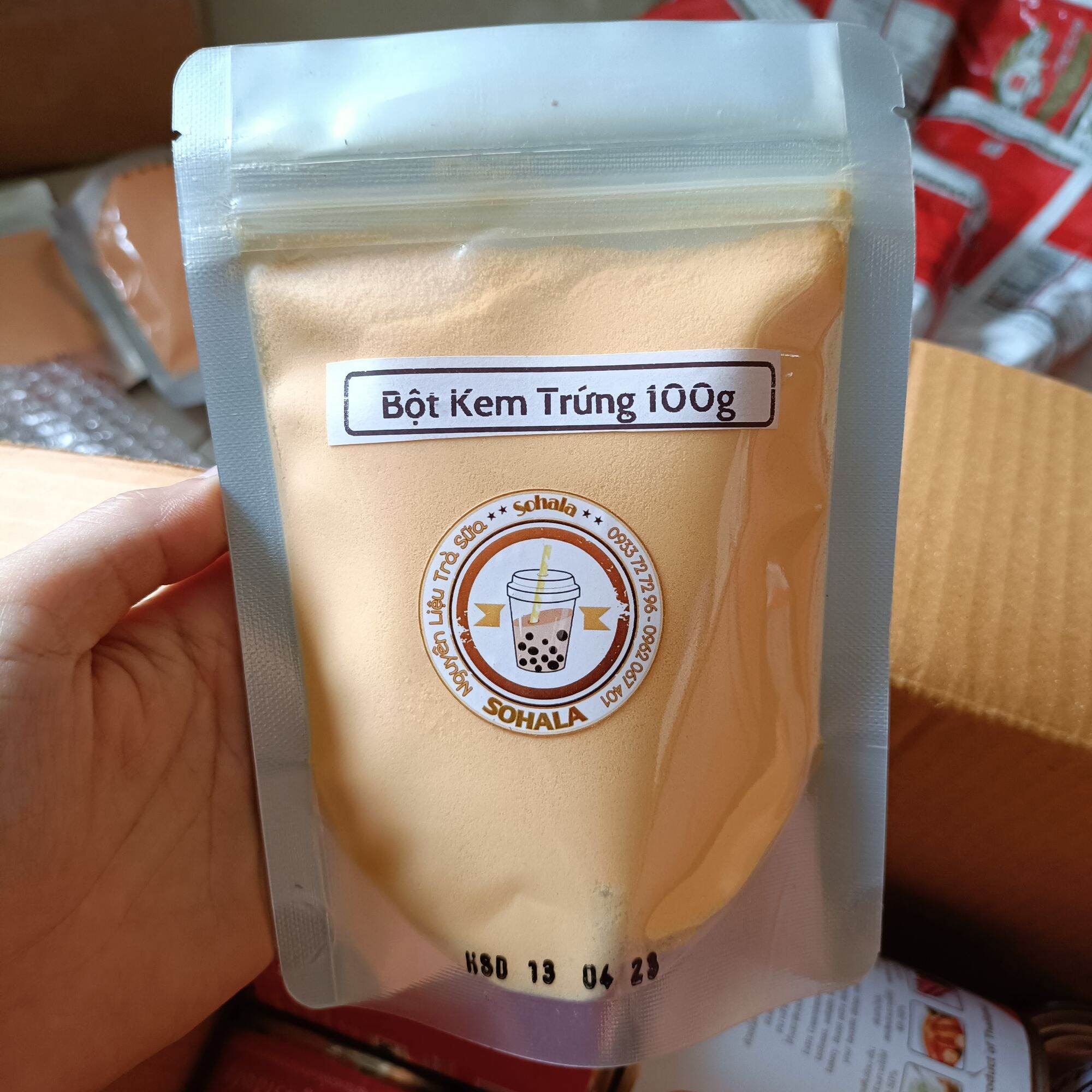 Bột làm Kem Trứng Đài Loan Cô gái túi chiết 100g