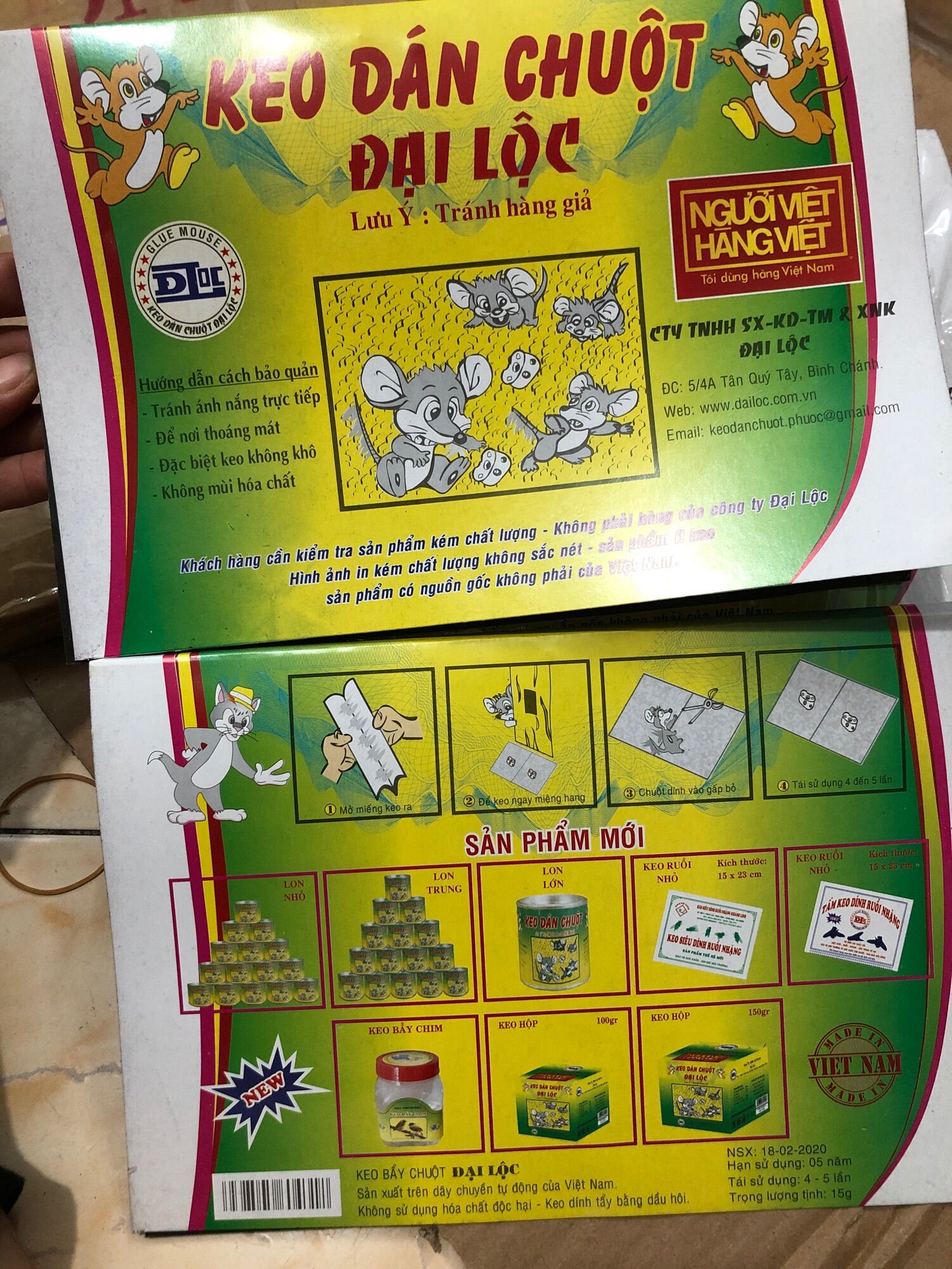Combo 20,10 miếng keo dán chuột siêu dính đại Lộc
