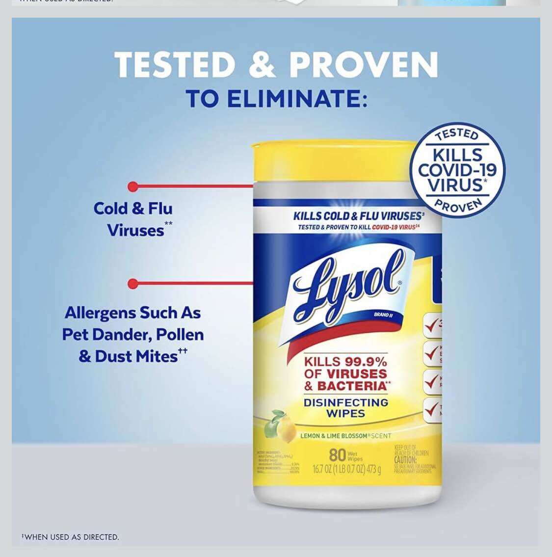 Khăn lau đa năng Lysol Desinfecting Wipes 80 sheets mùi chanh Lemon & Lime Blossom Scent