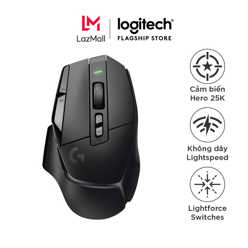Chuột game không dây Logitech G502 X LIGHTSPEED – Switch LIGHTFORCE Hybrid Cảm biến Hero 25K 13 Nút