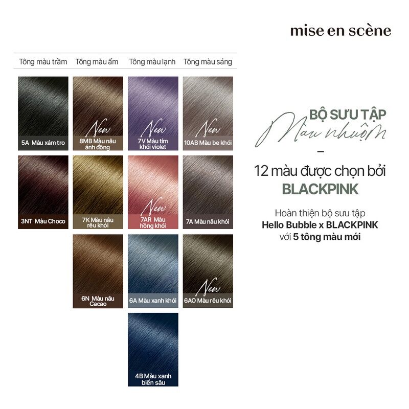 Thuốc nhuộm tóc dạng bọt Hello Bubble BLACKPINK PRIMER NÂNG TONE