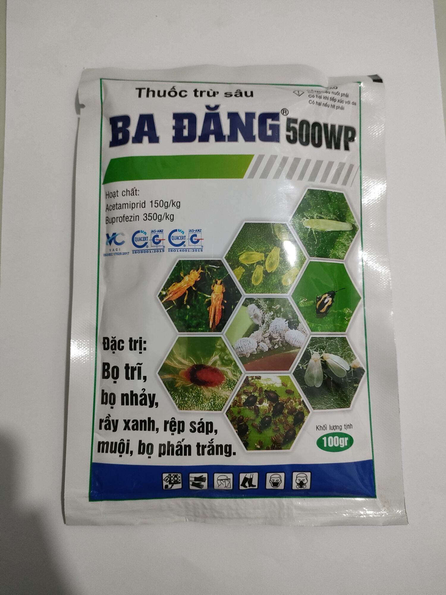 THUỐC TRỪ SÂU BA ĐĂNG 500WP đặc trị bọ trĩ bọ nhảy  rầy xanh rệp sáp muội bọ phấn trắng đứng tích 10