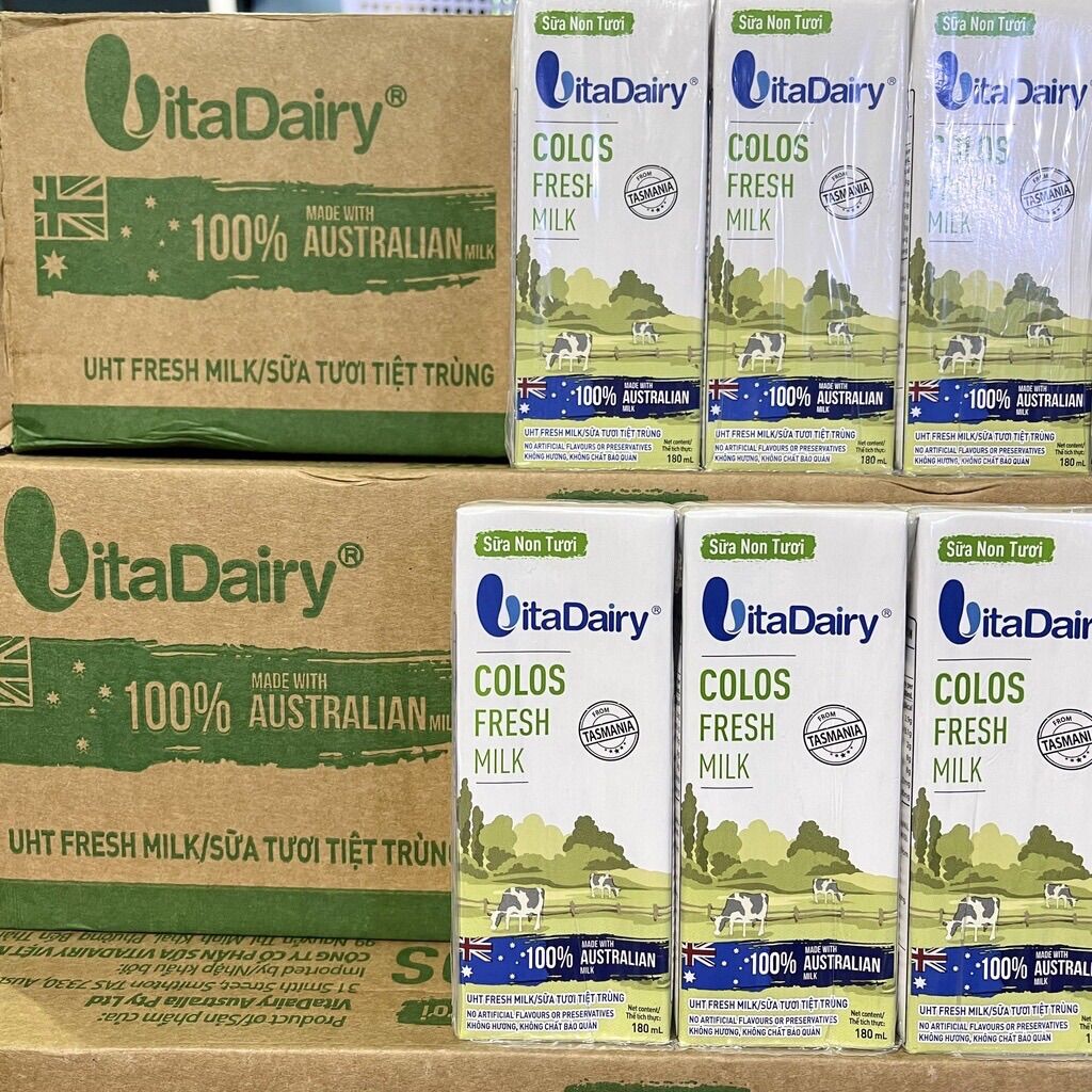 Thùng 24 hộp sữa non tươi Vitadairy 180ml