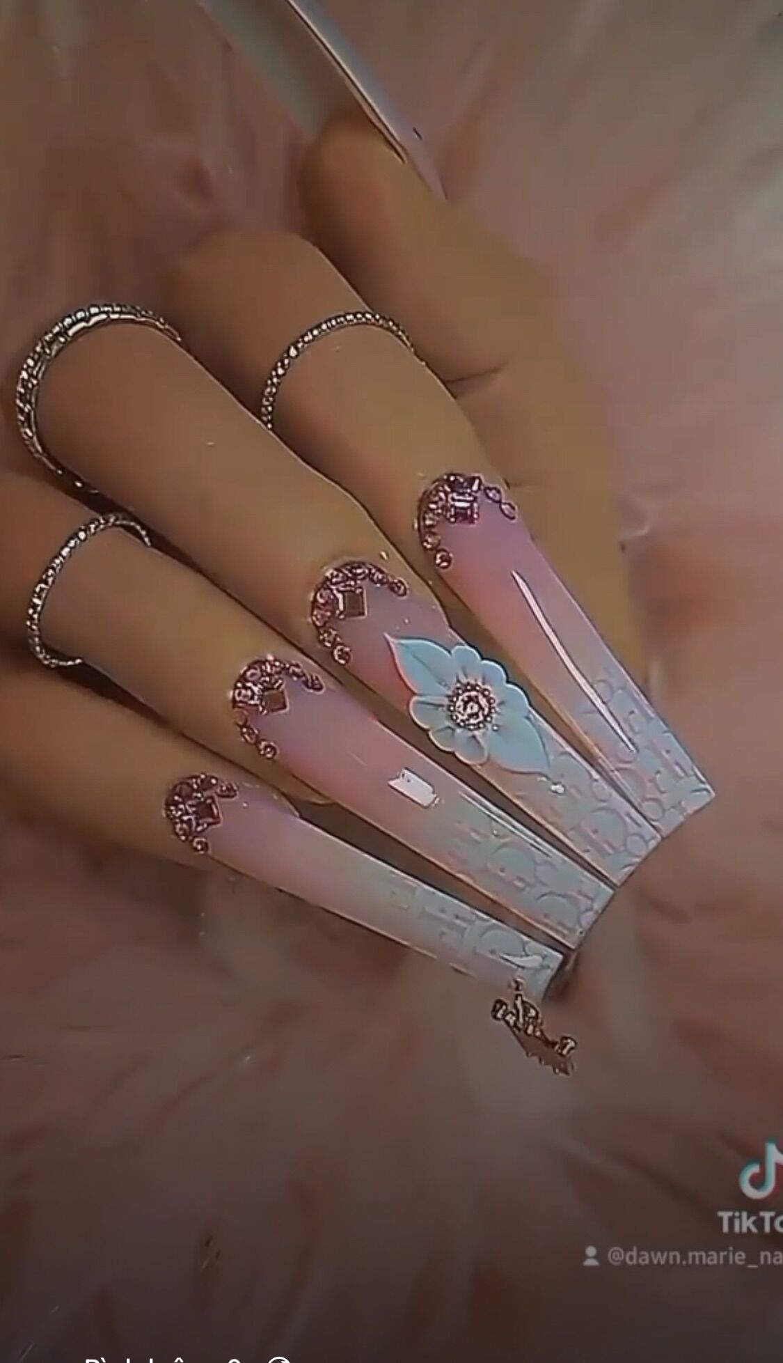 Set 10 hoa bột trang trí móng siêu xinh
