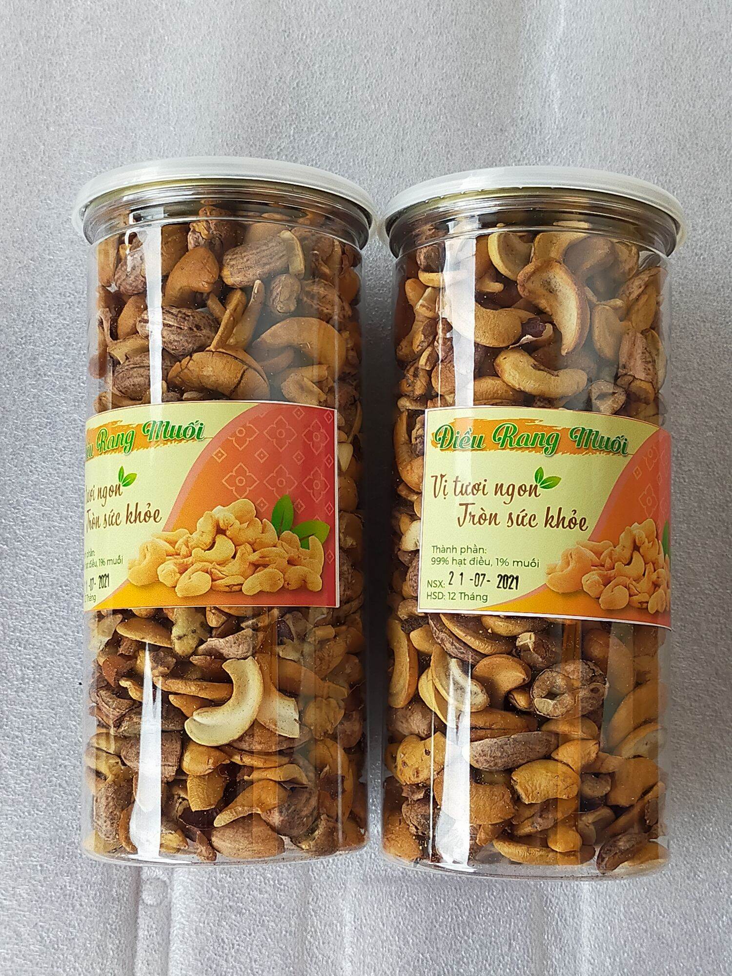Hạt điều vỡ rang muối còn vỏ lụa 1kg