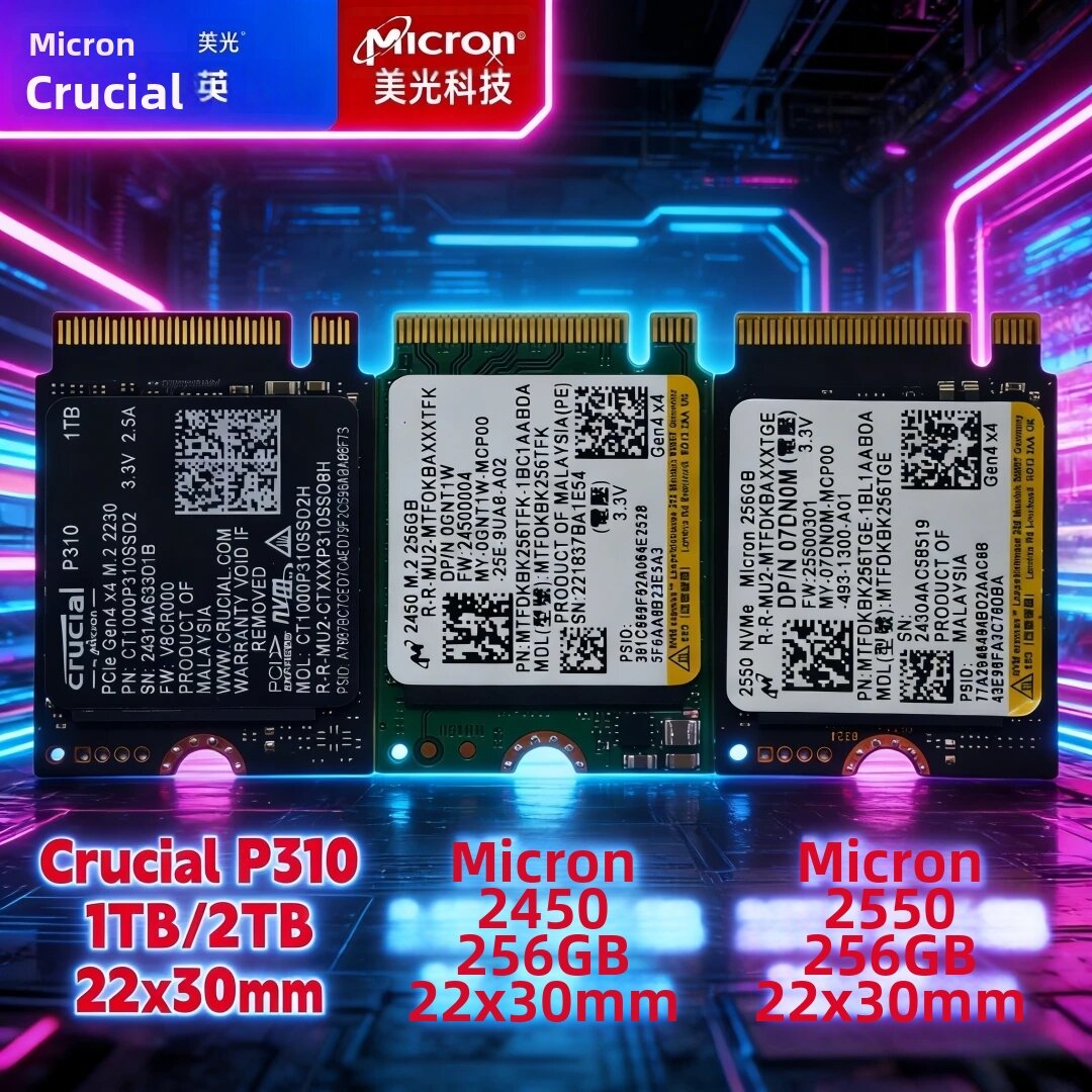 crucial | Ổ Cứng SSD Crucial P310 NVMe 1TB/2TB M.2 2230 PCIe 4.0x4 Tương Thích Với Steam Deck ASUS ROG Ally MSI Claw - QLC Nand Flash Giá 2,204,000 Đồng*Miễn phí vận chuyển