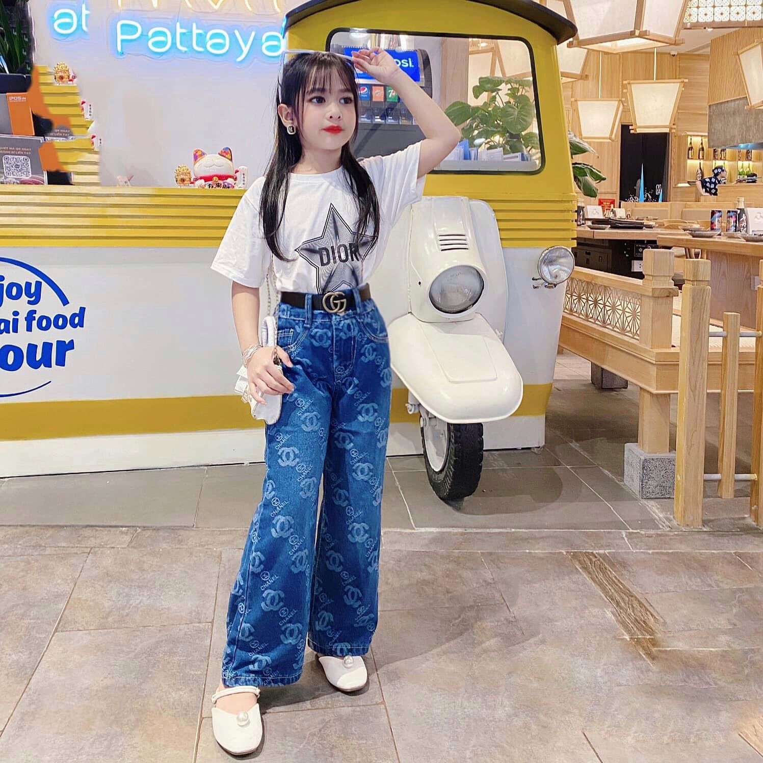 Sét bộ áo ngôi sao quần xuông bé gái