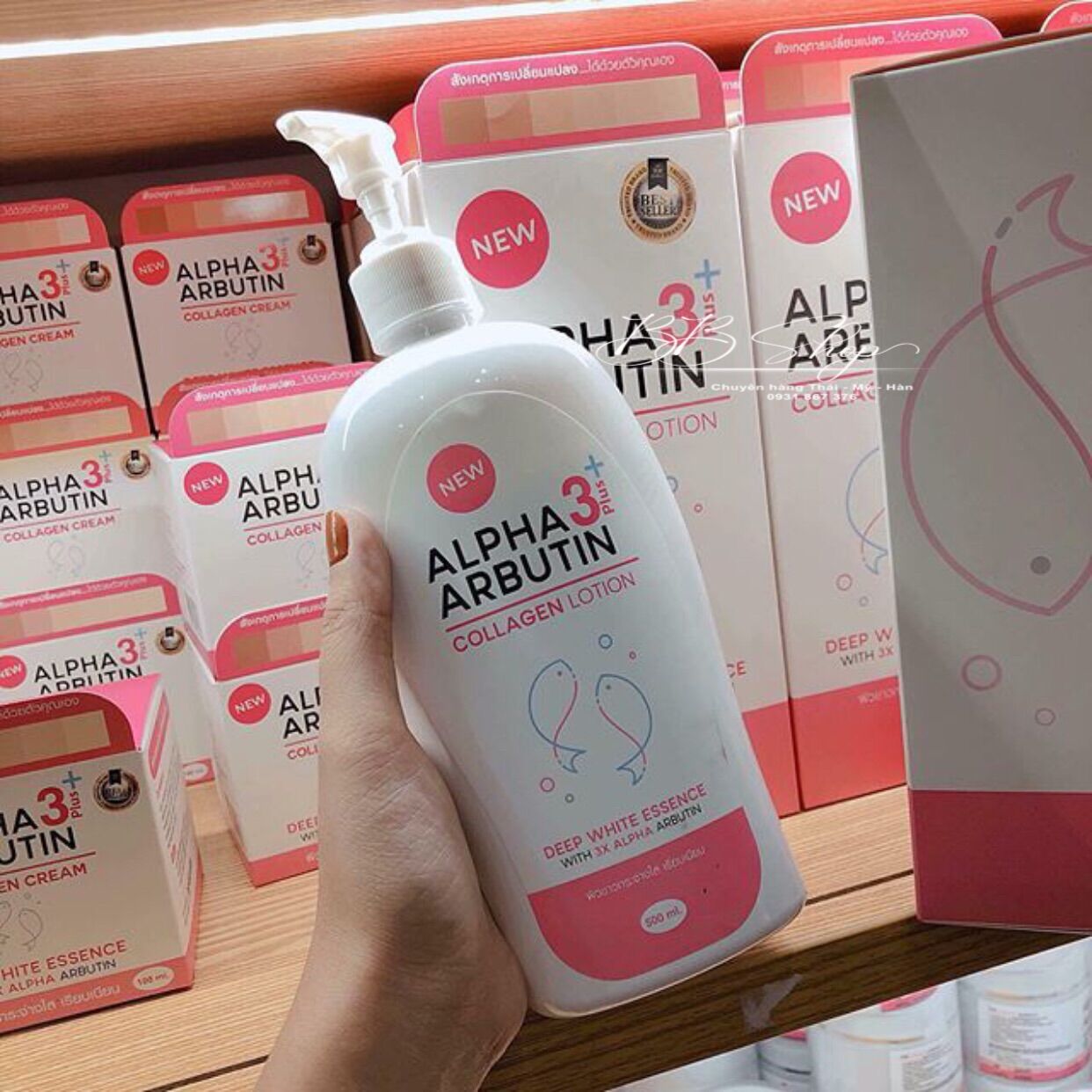 01 chai dưỡng body alpha arbutin thái lan 500ml