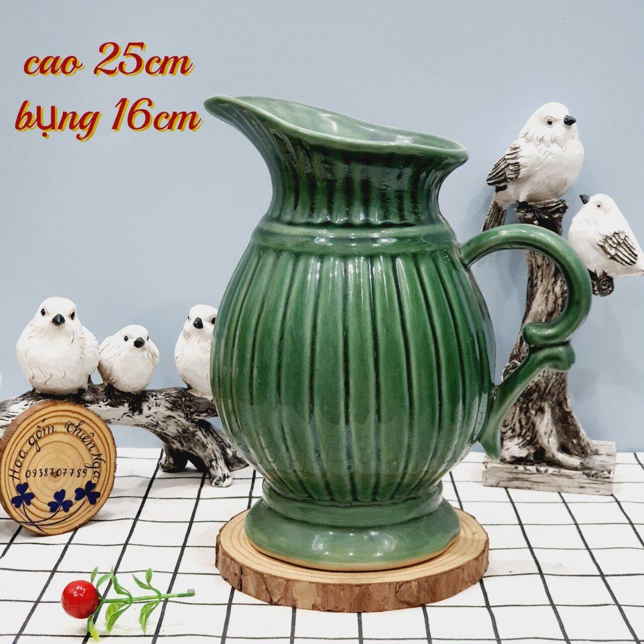 Bình sữa cắm hoa gốm sứ Bát Tràng nhiều dáng